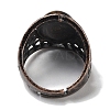 Natural Tiger Eye Oval Adjustable Rings RJEW-K271-06R-22-4