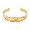 Viking Hollow Out Stainless Steel Valknut Open Cuff Bangles for Women LS-BJEW-G708-02G-2