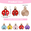 40Pcs 5 Colors Alloy Enamel Pendants ENAM-CA0001-84-2