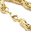 Ion Plating(IP) 304 Stainless Steel Rope Chain Bracelets LS-BJEW-D030-09G-3