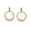 Brass Micro Pave Clear Cubic Zirconia Pendants KK-N254-191G-1