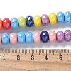 Glazed Porcelain Rondelle Beads PORC-Q001-01M-2