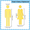 Acrylic TOILET Sign Stickers DIY-WH0569-66A-03-2