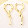 Brass Stick Hoop Earrings EJEW-Z121-12G-1