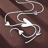 304 Stainless Steel Heart Y Necklaces NJEW-R026-30P-2