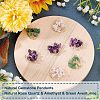6Pcs 3 Styles Chakra Natural Gmestone Copper Wire Big Pendants FIND-FH0004-66-5