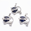 Natural Lapis Lazuli Kitten Pendants G-J386-C12-1