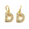 Brass Micro Pave Cubic Zirconia Pendants KK-M273-02G-D-1