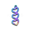 Ion Plating(IP) 201 Stainless Steel Pendants STAS-I197-016M-2