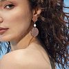 10 Pairs Polygon Walnut Wood Stud Earring Findings MAK-BC0001-21-6