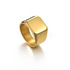 Square 304 Stainless Steel Finger Rings WGB1DFB-30-2