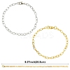 10Pcs Iron Cable Chain Bracelets IFIN-YW0004-03G-3