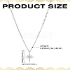 1Pc Star Brass & Iron & Rhinestone Pendant Necklaces NJEW-LP0004-15P-2