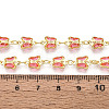 Brass Glass Butterfly Charm Link Chains CHC-T018-11C-G-3