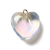 Transparent Resin Pendants LS-RESI-F035-02A-2
