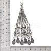 Tibetan Style Alloy Curb Chain Tassel Big Pendants LS-FIND-K013-01AS-08-3