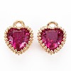 Brass Micro Pave Cubic Zirconia Charms KK-S356-773H-1