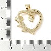 Brass Micro Pave Clear Cubic Zirconia Pendants KK-I712-57G-A-3