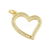 Rack Plating Brass Micro Pave Cubic Zirconia Pendants KK-Z074-50G-1