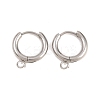 316 Stainless Steel Huggie Hoop Earring Findings EJEW-B158-01B-P-1