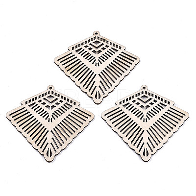 Undyed Natural Wooden Big Pendants LS-X-WOOD-N007-033-1