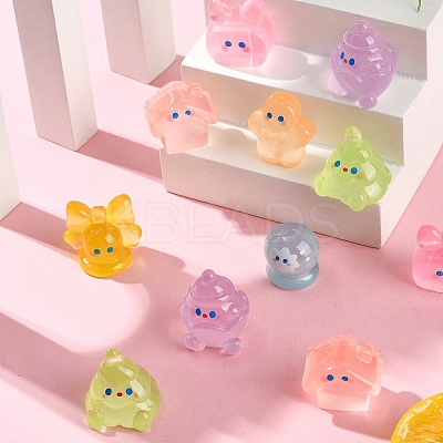 14Pcs 7 Styles Christmas Theme Magic World Luminous Resin Display Decoration FIND-YW0005-81-1