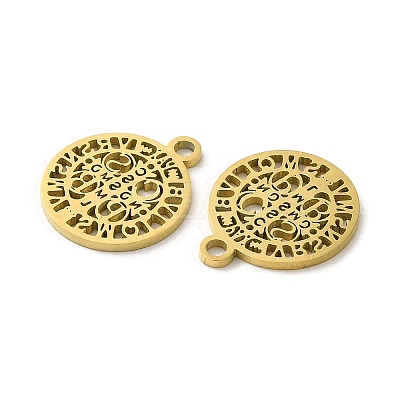 Ion Plating(IP) 304 Stainless Steel Charms STAS-J042-12G-1