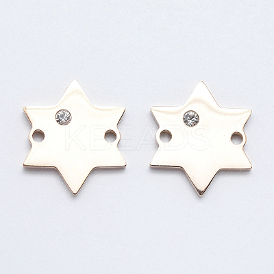 316L Surgical Stainless Steel Micro Pave Cubic Zirconia Links connectors STAS-K178-19RG-1