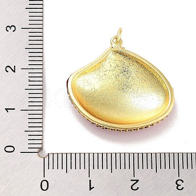 Real 18K Gold Plated Rack Plating Brass Enamel Pendants KK-M293-32G-01-1