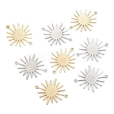 Brass Solar Eclipse Links Connectors KK-I681-15-1