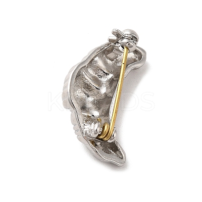 Alloy Croissant Brooch Pin LS-JEWB-F019-01P-1