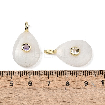 Natural White Moonstone Pendants G-H322-01G-09-1