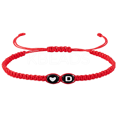 1Pc Adjustable Nylon Cord Braided Bracelets for Women Men BJEW-LP0001-31B-D-1