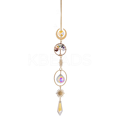 Glass Cone Hanging Suncatcher Prism Ornament PW-WG88031-02-1