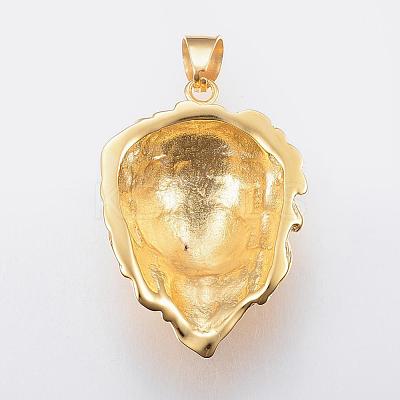 Lion Head 304 Stainless Steel Pendants STAS-O074-11-1