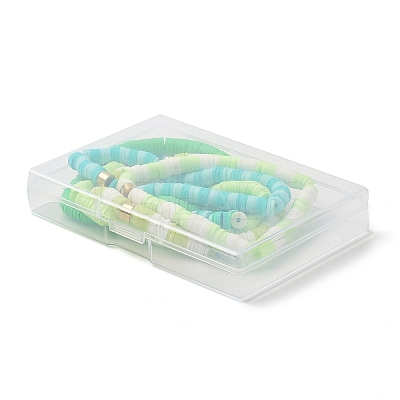 Handmade Polymer Clay Heishi Beads Stretch Bracelets Sets BJEW-JB05902-03-1