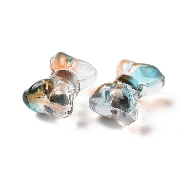 Transparent Spray Painted Glass Beads GLAA-I050-11C-1