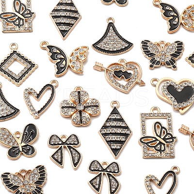 24Pcs 12 Styles Alloy Enamel Pendants ALRI-FS0001-05-1