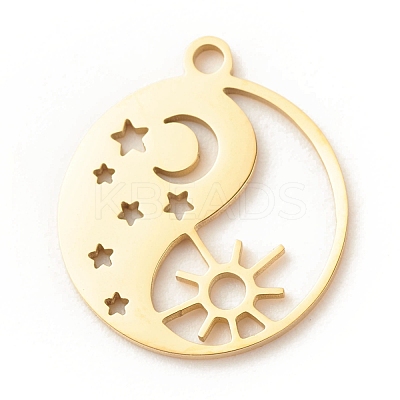 201 Stainless Steel Pendants STAS-G258-05G-1