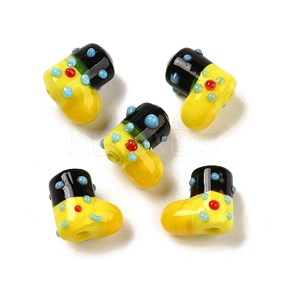 Handmade Lampwork Bumpy Beads Strands LAMP-U001-01B-1-1