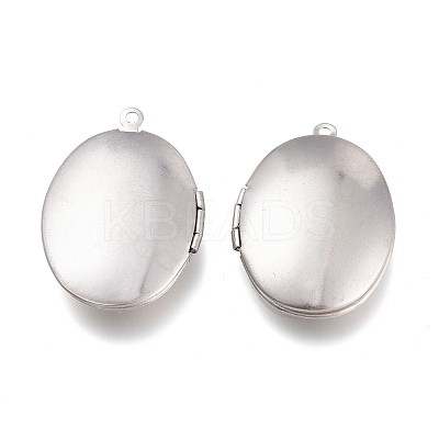 Tarnish Resistant 316 Stainless Steel Locket Pendants STAS-Z010-01-1