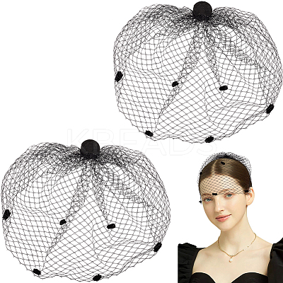 Polyester Mesh Bridal Veils AJEW-WH0470-10B-1