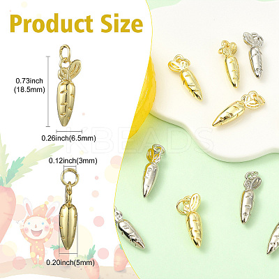 12Pcs 2 Colors Brass Pendants KK-CJ0003-78-1