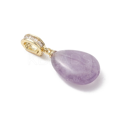 Natural Amethyst & Rose Quartz & Red Agate & Green Aventurine & Tiger Eye Pendants PALLOY-JF04935-1