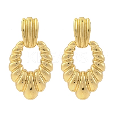 Ion Plating(IP) 304 Stainless Steel Stud Earrings for Women EJEW-N054-24G-1