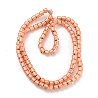 Electroplated Synthetic Non-Magnetic Hematite Beads Strands G-Z032-E02-06RG-1