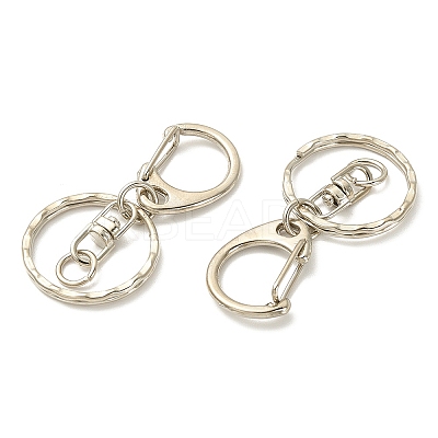 10Pcs Alloy Keychain Clasp Findings PALLOY-YW026-02-1