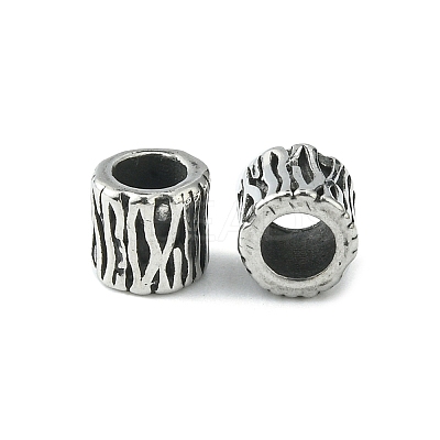 12Pcs 2 Style 304 Stainless Steel European Beads STAS-UN0046-47-1