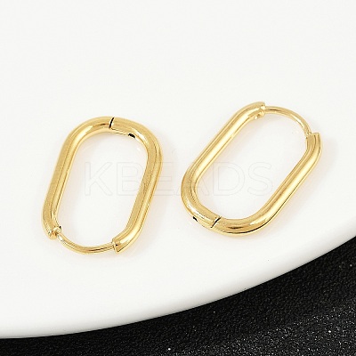 304 Stainless Steel Oval Hoop Earrings EJEW-K268-36G-1