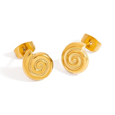 304 Stainless Steel Stud Earrings EJEW-C162-02C-G-1